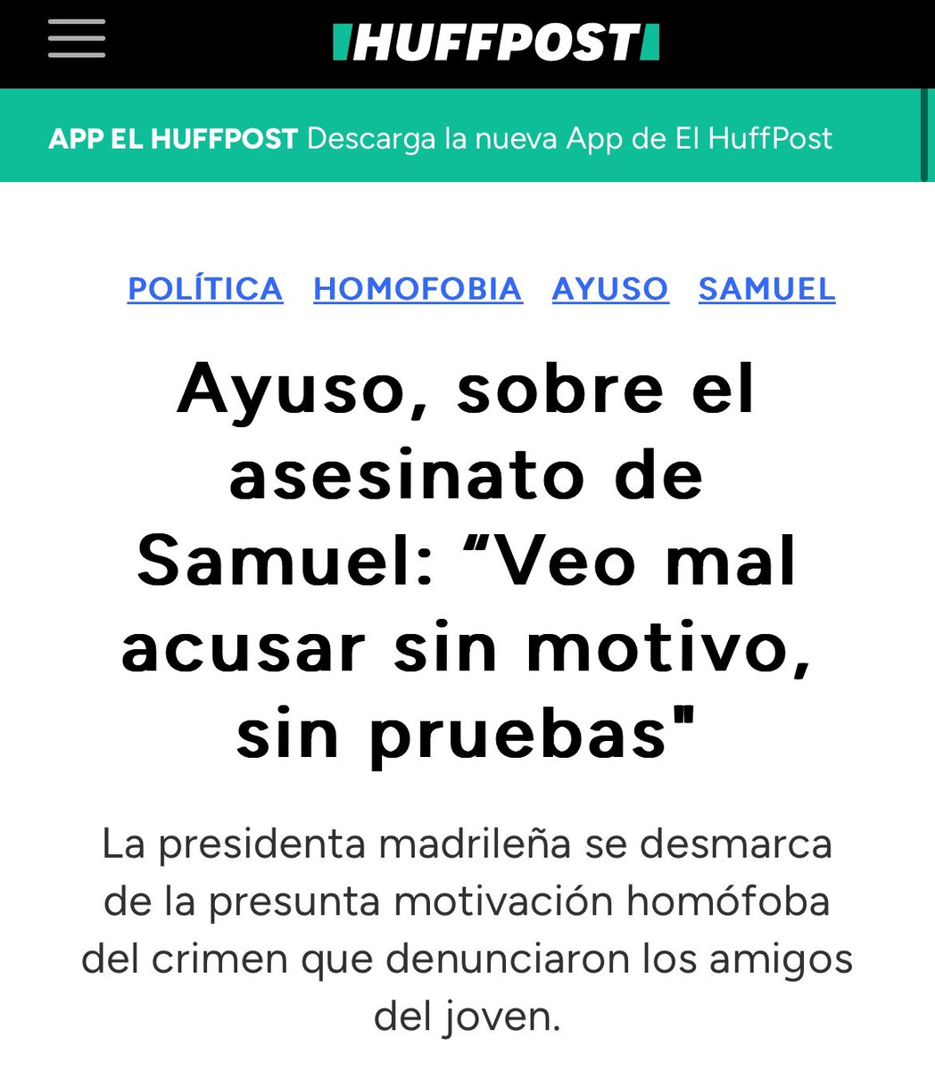 wgildavolio's tweet photo. No olvidemos nunca, que Feijóo y Ayuso negaron la motivación del odio, de la homofobia y la lgtbifobia en el caso de Samuel.

#JusticiaParaSamuel ✊🌈 https://t.co/KLtas9SqRJ