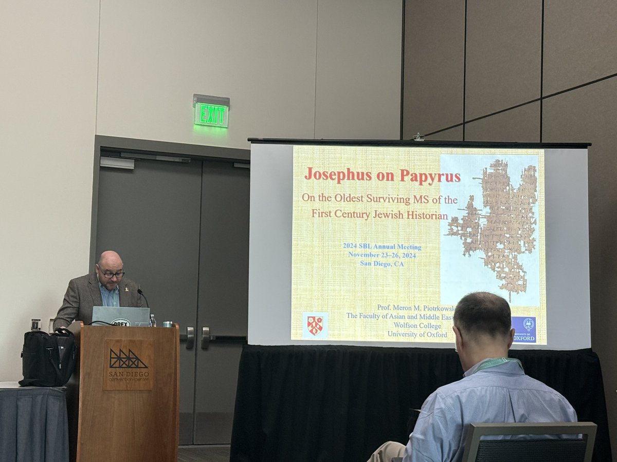 OCSB_Oxford's tweet image. Meron Piotrkowski kicks off day 2 of #sblaar24 talking about Josephus