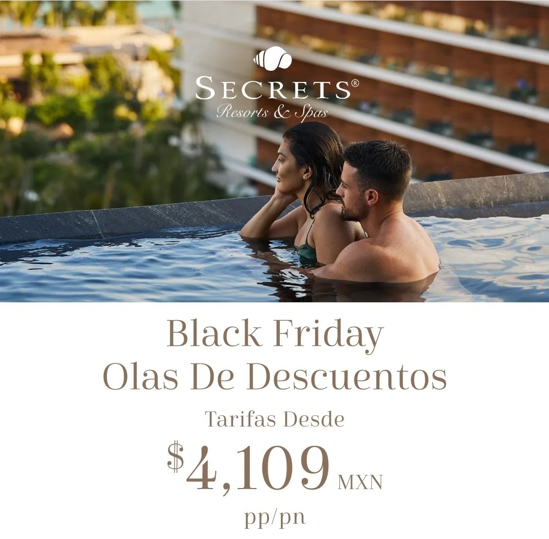 TravelTimesPlus's tweet photo. Secrets Resorts & Spas de #InclusiveCollection parte del #WorldofHyatt
Reserve ahora✈️ Tarifas desde $4,109 MXN por persona, por noche. ¡Oferta por tiempo limitado para su escapada todo incluido!🏝️
https://t.co/vnkY8sjk3f https://t.co/dxUfTFDKvF