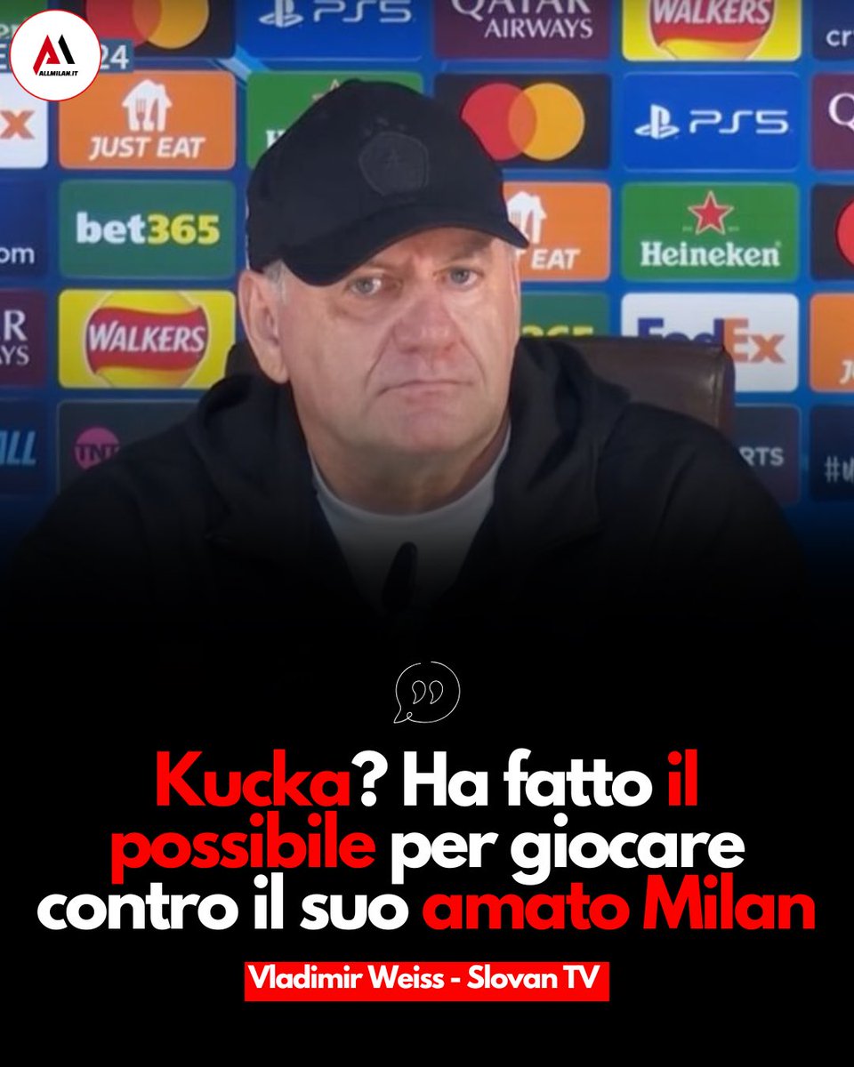 allmilanit's tweet image. 👀 Lo Slovan Bratislava recupera in vista del #Milan un ex rossonero: si tratta dello slovacco Juraj #Kucka 

🔴⚫️ A detta del tecnico, il centrocampista ha fatto di tutto per poter giocare contro la sua ex squadra, e il suo desiderio probabilmente sarà realizzato