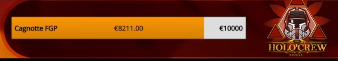 C'est confirmé, le donation goal a été atteint ce matin!!

Je dois donc venir en France en 2025 pour la 2ème édition du Holo'Crew Festival!  

D'ailleurs, la cagnotte a presque atteint son goal ultime &amp; il ne reste que quelques heures. Allez-y à fond!
👉 twitch.tv/forceghostprod…