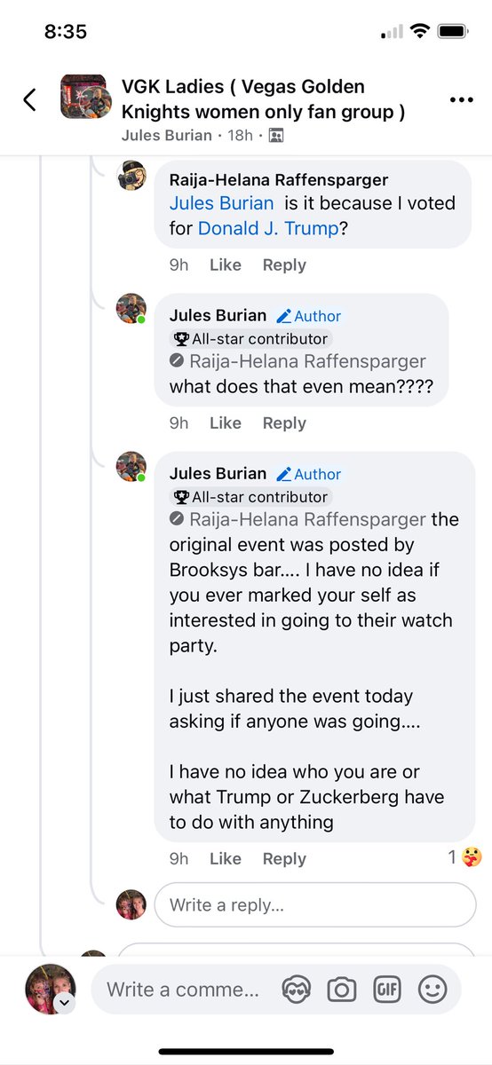 VGKLadies's tweet photo. @msraija This is factually incorrect. It's run by Katie Leavitt. Jules (from the comments below) is a woman. https://t.co/fPN2q0hc7V