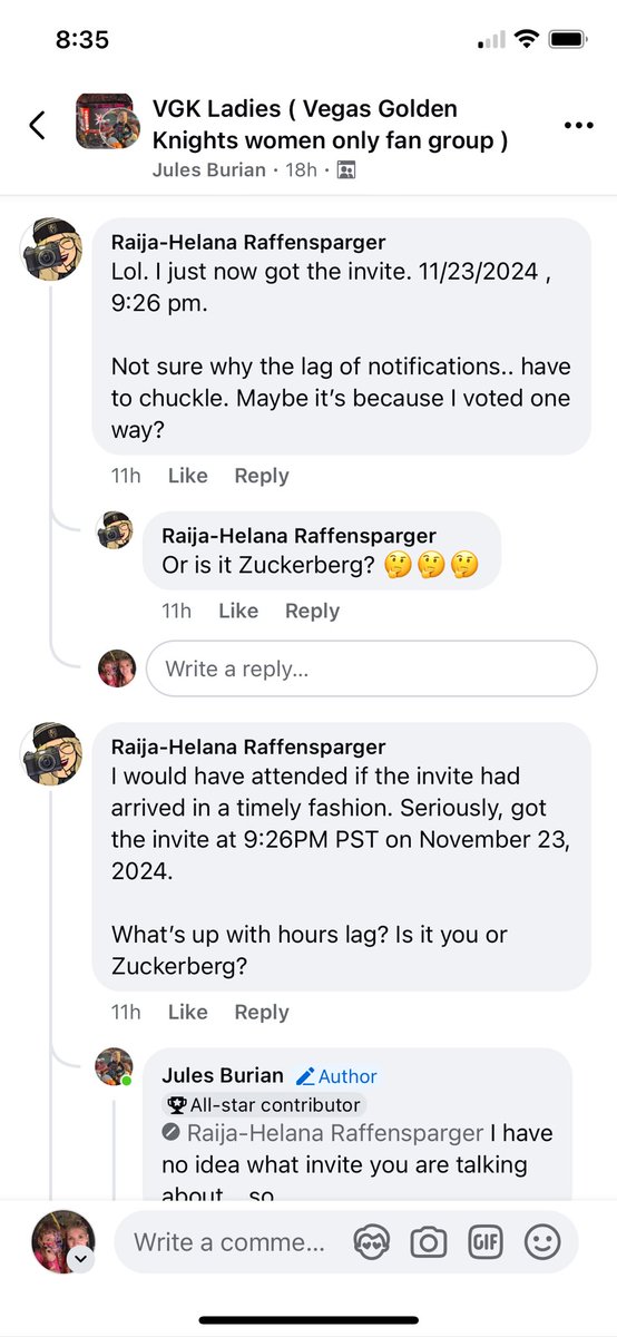 VGKLadies's tweet photo. @msraija This is factually incorrect. It's run by Katie Leavitt. Jules (from the comments below) is a woman. https://t.co/fPN2q0hc7V