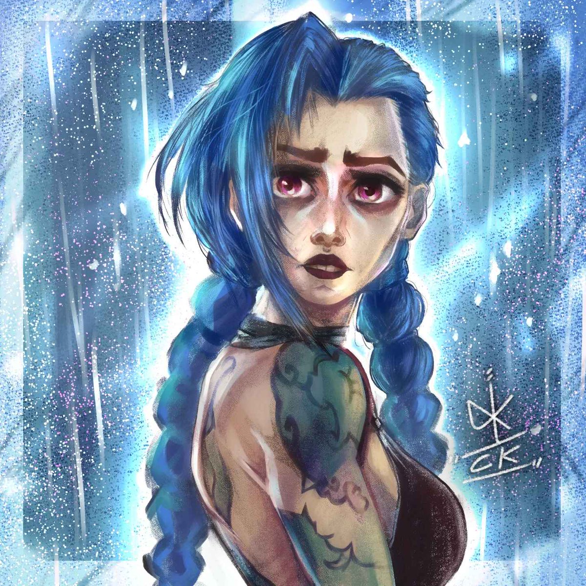 CaliDraw's tweet photo. FanArt Jinx 
Juste Jinx #jinx #arcane #LeagueOfLegends #LeagueOfLegendsFanArt https://t.co/cTWmZBXi5e