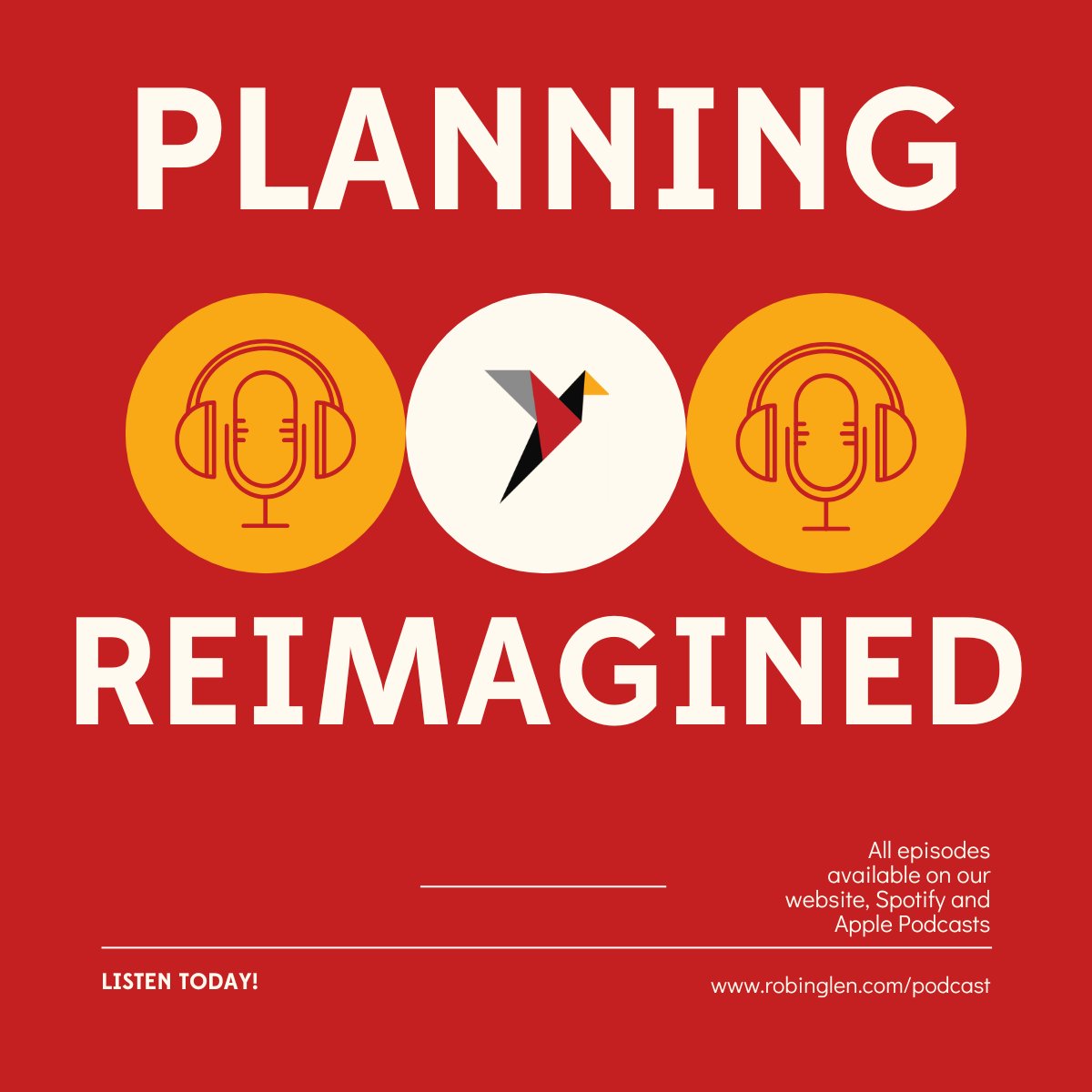 HelloRobinGlen's tweet photo. Traveling for the holiday and looking for something to listen to?  

We have the thing just for you!  

All episodes of our Planning Reimagined podcast are available on our website as well as Spotify and Apple Podcasts.   

https://t.co/GWS3wImcXY https://t.co/v2byMAF7oK