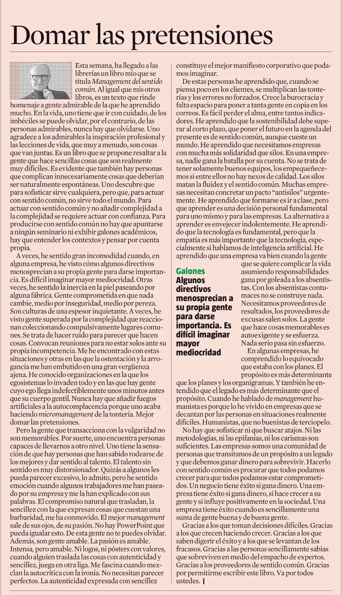 La importancia del propósito en las empreas y, desde él,  construir el legado. Me gustó la idea de trascender más allá del propósito de <a href="/XavierMarcet/">Xavier Marcet</a> en su columna de hoy.