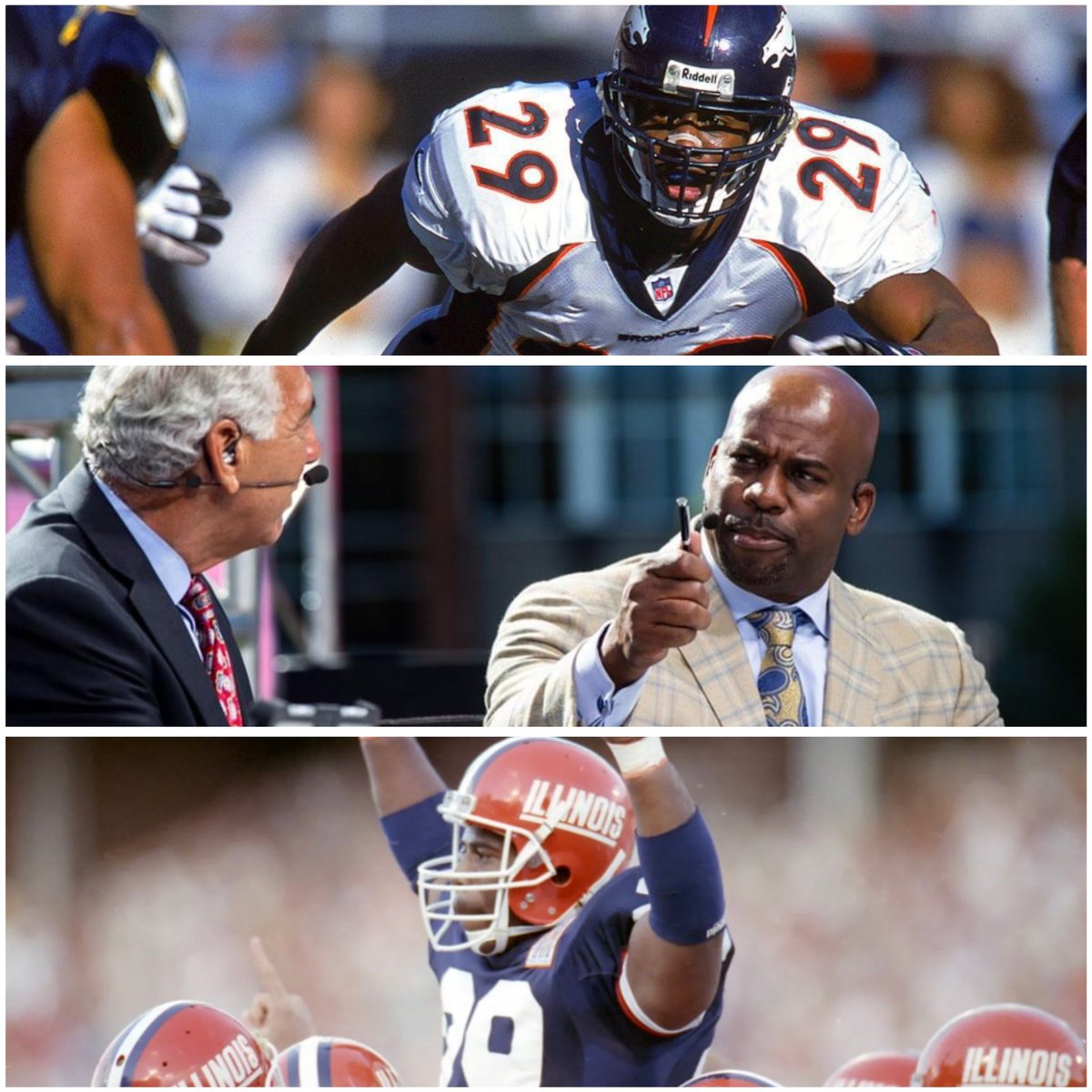 Almighty_edwond's tweet image. Thank God we made it to Episode 20 of ChiGoats the Podcast ft a Real Chicago Legend. Broke the single game touchdown record at U of I with 8 TD’s. Drafted in the 9th round to the Colts. Won 2 super bowls with the Denver Broncos. And now been on the BTN as a commentator❤️ HG SR.