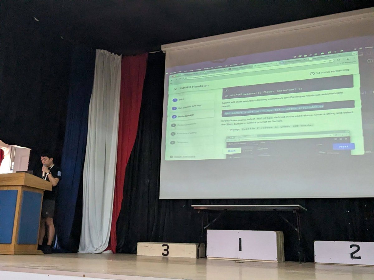tanabee_en's tweet photo. I hosted a hands-on session on Genkit at DevFest Pwani 2024. It was an invaluable experience, and I hope participants found it useful. Thanks to the organizers, volunteers, and everyone who joined!
#DevFestPwani #DevFest2024 #Genkit #Firebase #Gemini https://t.co/PPBw1KfYcJ