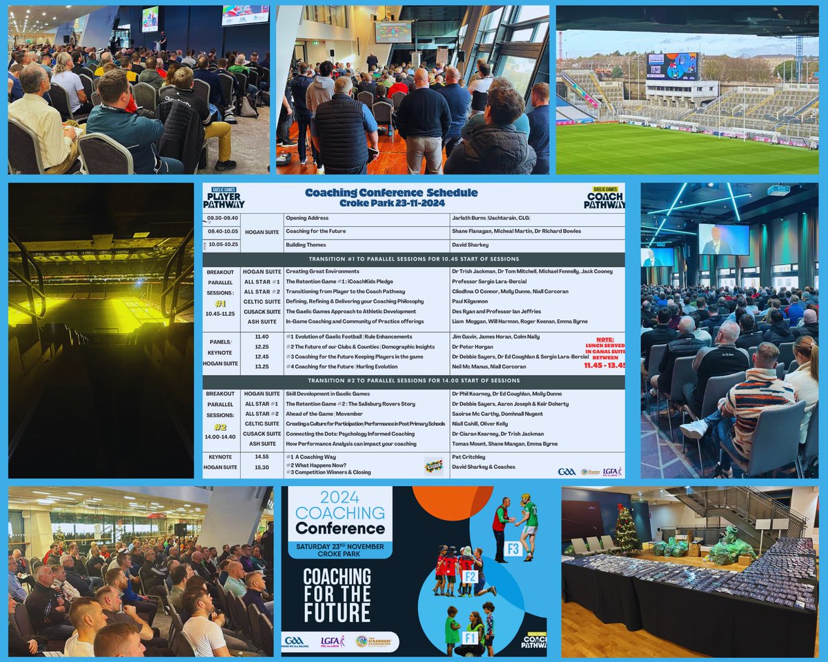 750 coaches at Coaching Conference yesterday. I had the pleasure to facilitate 2 breakouts;
In-Game coaching &amp; Community of Practice with the excellent Liam Moggan, Will Harmon &amp; <a href="/RogerKeenan1/">Roger Keenan</a> 
How PA can impact your coaching with experienced duo of <a href="/Shane_Mangan/">Shane Mangan</a> <a href="/tomasmount/">Tomas mount</a>