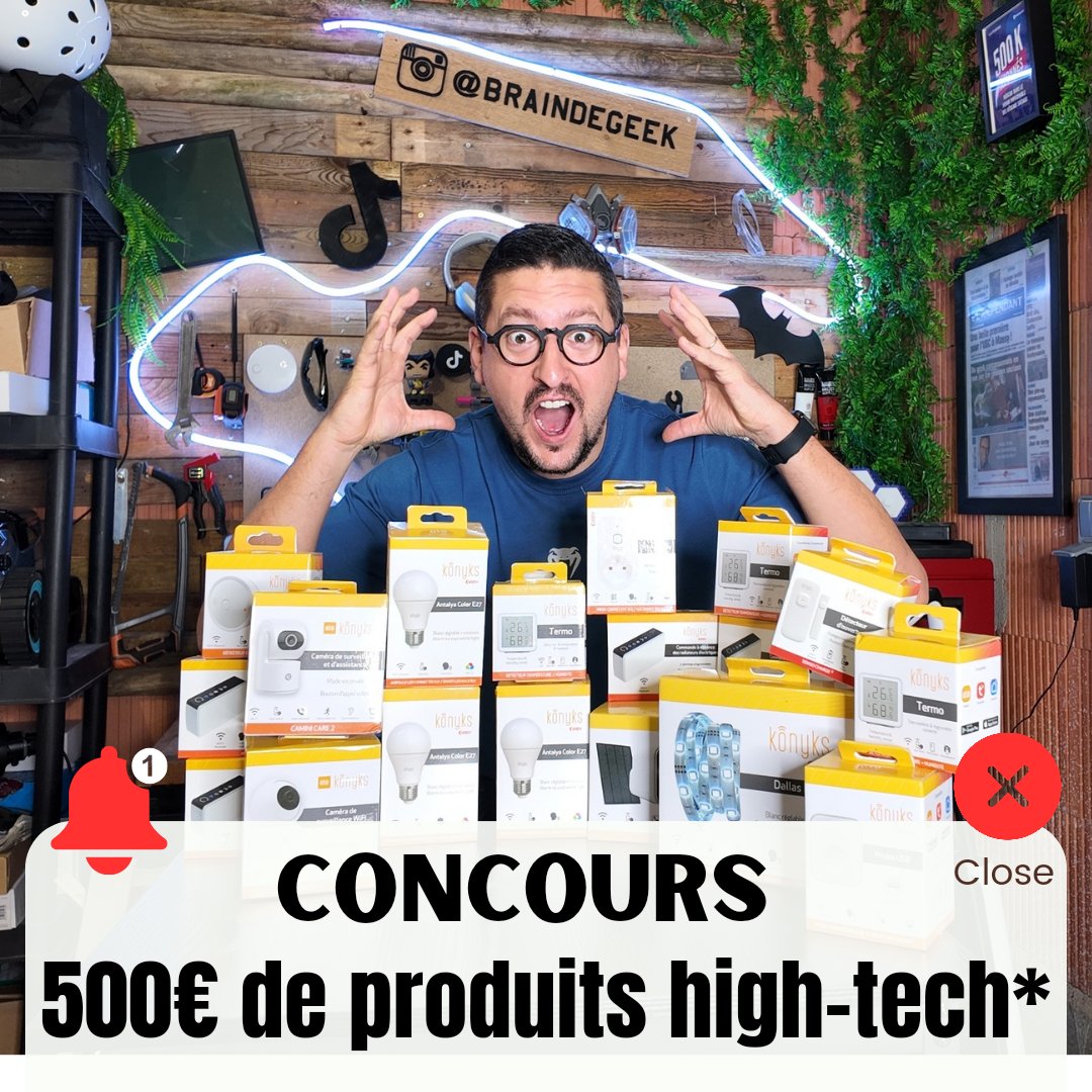 braindegeek's tweet image. Plus de 500€ de produits high-tech à gagner 👀
Pour jouer :
1- RT + follow @KonyksBrand et @braindegeek 
Fin du concours le 24 décembre à minuit ! France métropolitaine.
Collaboration commerciale #CONCOURS