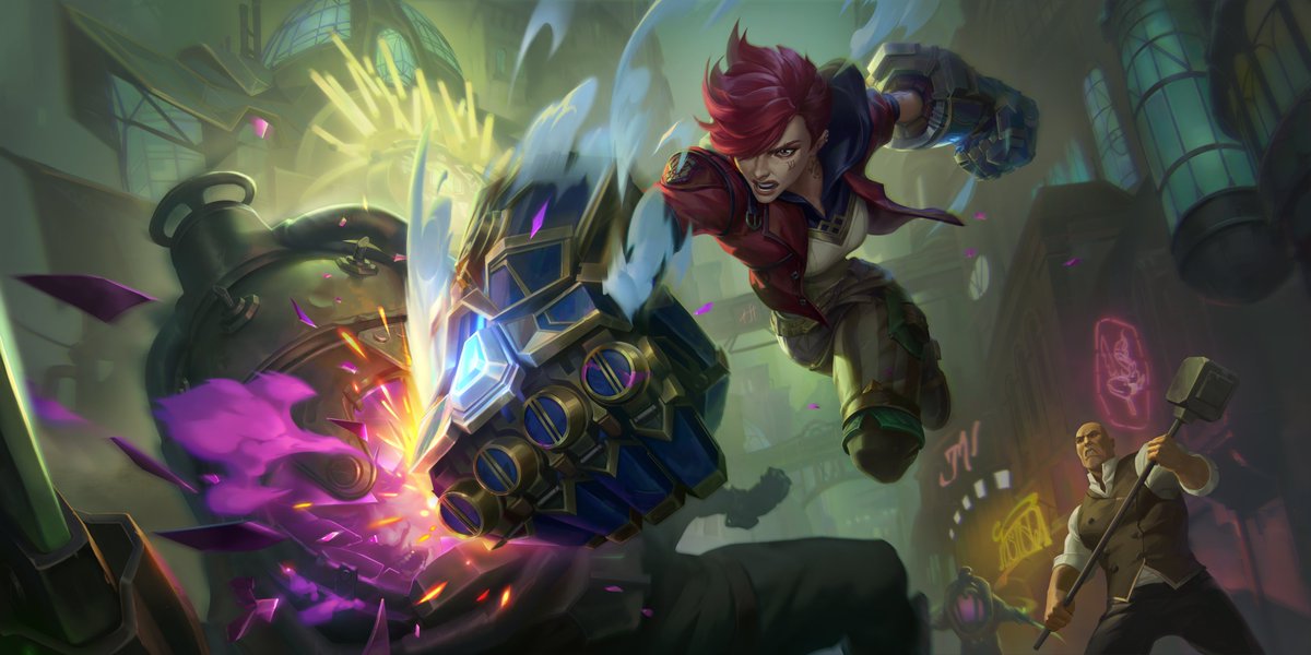 kyzylhum's tweet photo. I haven’t updated much on Twitter about the work I did for Riot games.
Just finished watching season 2 of Arcane, it was incredibly moving. 
I was lucky to worked on the first season of Arcane for LOR before.  
More details https://t.co/dOdNo207Q6
 #Arcane #Vi #LOR https://t.co/gl0ZHMFYfV