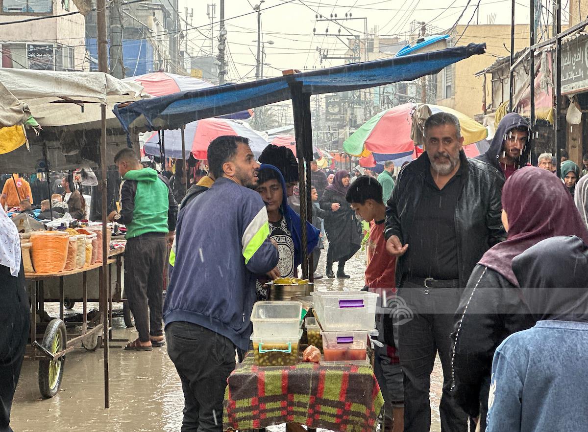 PHOTOS: Rain increases the suffering of citizens in Al-Nuseirat camp in the central Gaza Strip.