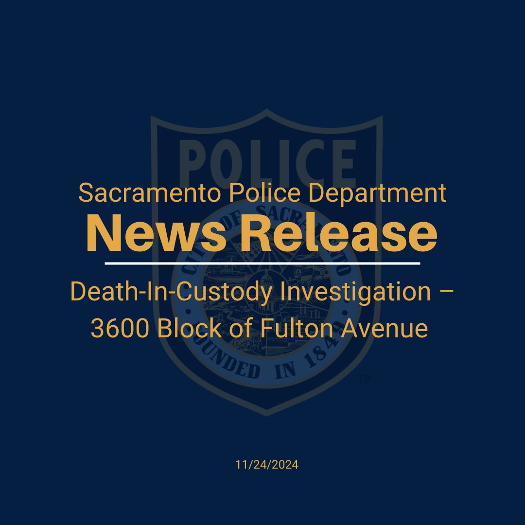 Sacramento Police Department (@sacpolice) on Twitter photo This is a summary of facts known at this time. As the investigation progresses, new information may become available.
On November 16, 2024, Sacramento Police Department patrol officers responded to a call of a woman trespassing on private property in the 3600 Block of Fulton This is a summary of facts known at this time. As the investigation progresses, new information may become available.
On November 16, 2024, Sacramento Police Department patrol officers responded to a call of a woman trespassing on private property in the 3600 Block of Fulton