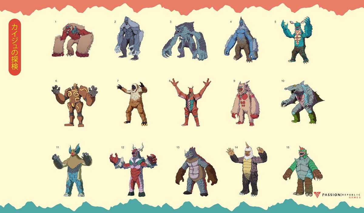 Gabara4Gigabash's tweet photo. Look at number 5. Doesn't he look like Gabara? It's just another reason that Gabara would fit perfectly in Gigabash #Gabara4Gigabash #Gigabash #Godzilla @GigaBashGame @Godzilla_Toho https://t.co/Gxjipo77U2