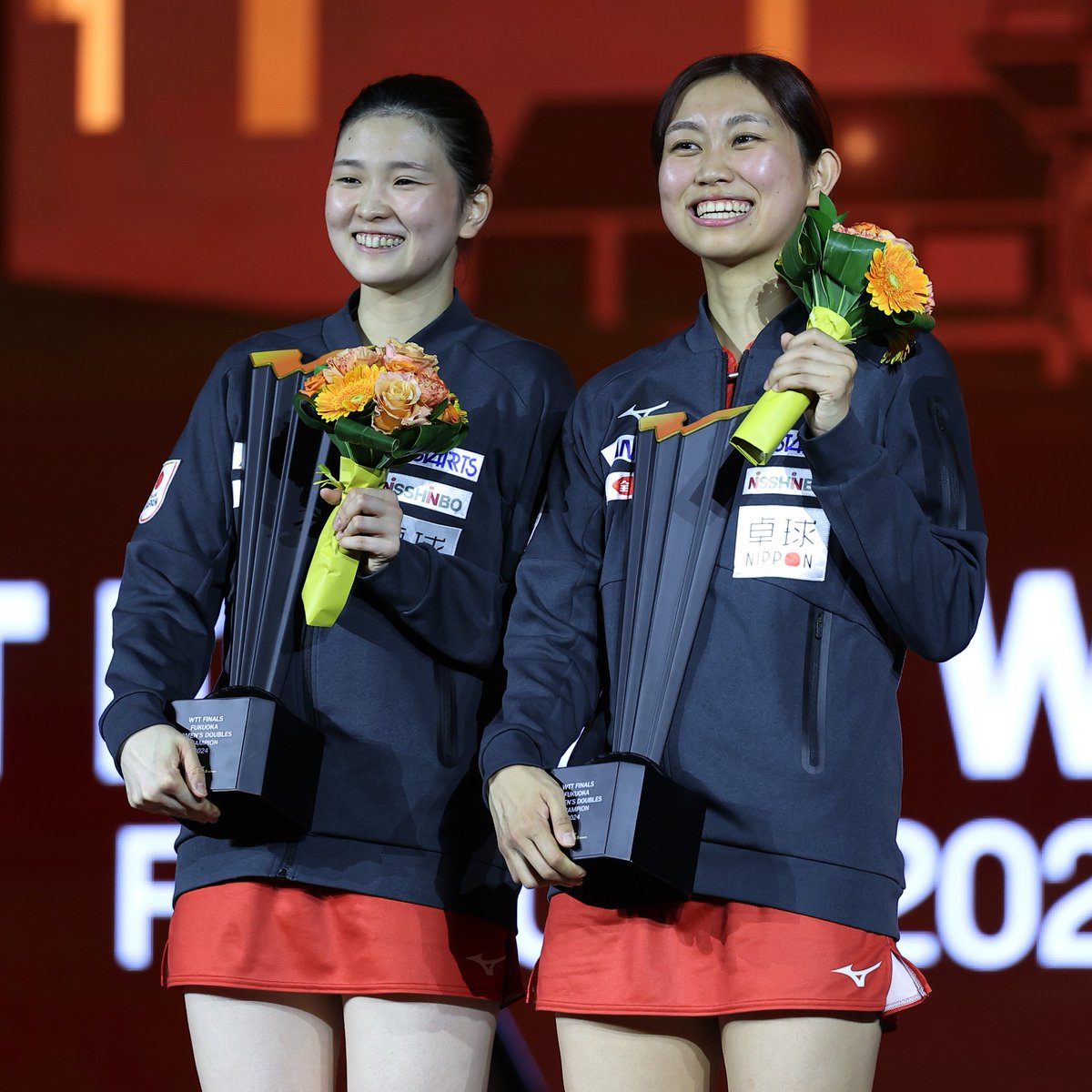 Ending the season on a high 💫 

Congratulations to the champions of #WTTFukuoka 2024 👏 

Men's Singles - Wang Chuqin
Women's Singles - Wang Manyu
Men's Doubles - Alexis Lebrun/Felix Lebrun
Women's Doubles - Sato Hitomi/Honoka Hashimoto

#WTTFinals #TableTennis