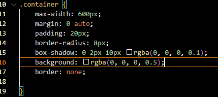 MKakwanzi14440's tweet image. Day 24 of the #30DaysOfCodingChallenge: Today, I further refined the form&apos;s appearance by making the background transparent black and adding 20-pixel padding. #WomenInTech #WomenInSTEM #GirlsWhoCode