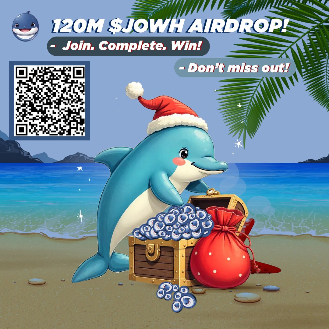 AIRDROP ALERT
💰120 MILLION $JOWH TOKENS UP FOR GRABS
Join Jolly Whale Airdrop Contest &amp; claim your share 🌊
✅ How to Participate:
1️⃣ Repost this post
2️⃣ Complete tasks on Gleam
🌟Be part of the revolution &amp; make waves with $JOWH
Enter now gleam.io/0trFz/jollywha…
#solana #Gleam