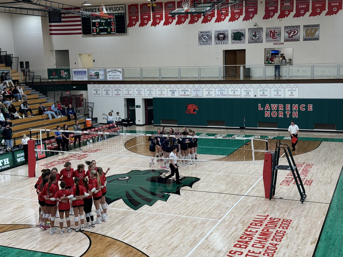 Will_Willems's tweet photo. About to get underway in the @ihsvca All-Star games. @WeBoVolleyball_ Emmerson Gott playing in first in the 1A/2A Junior game https://t.co/ERYi7Mkvzi