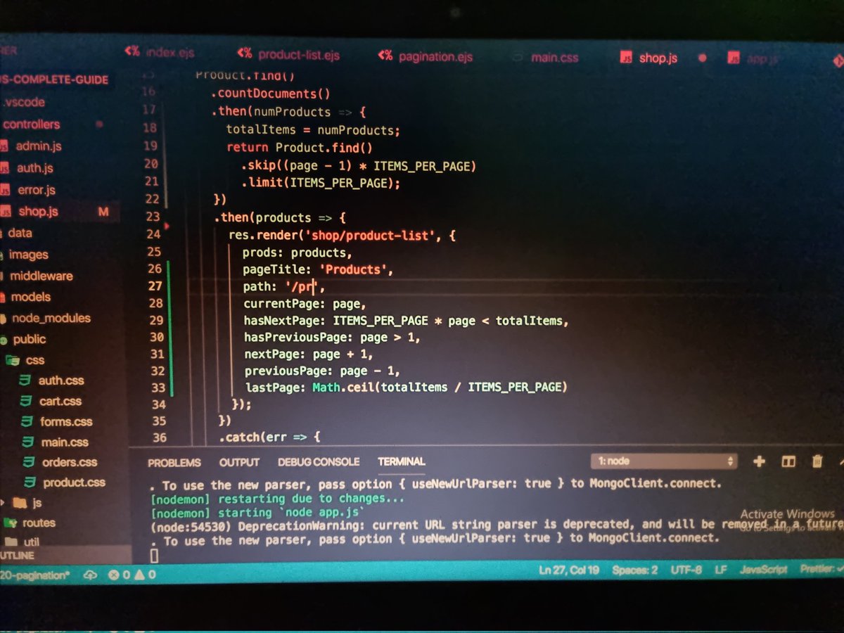 oanaVee's tweet image. Day 97 of #100daysofcodechallenge: Added pagination  #WebDevelopment  #EJS #Frontend #CodingJourney  #NodeJS #WebDev #React #100xDevs #SaaS #Techjobs    #jobs #fullstack #Express