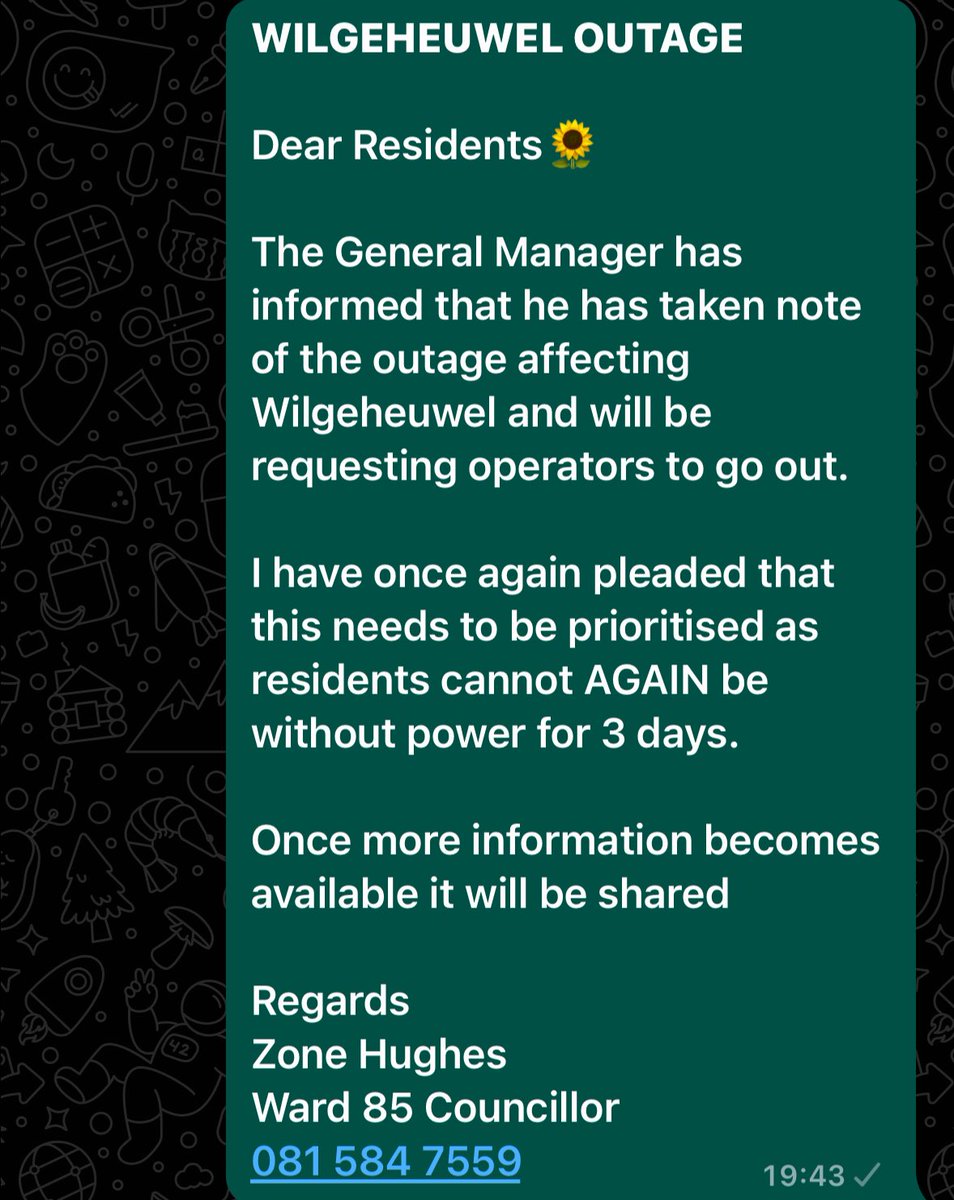 Cllr Zoné Hughes tweet media