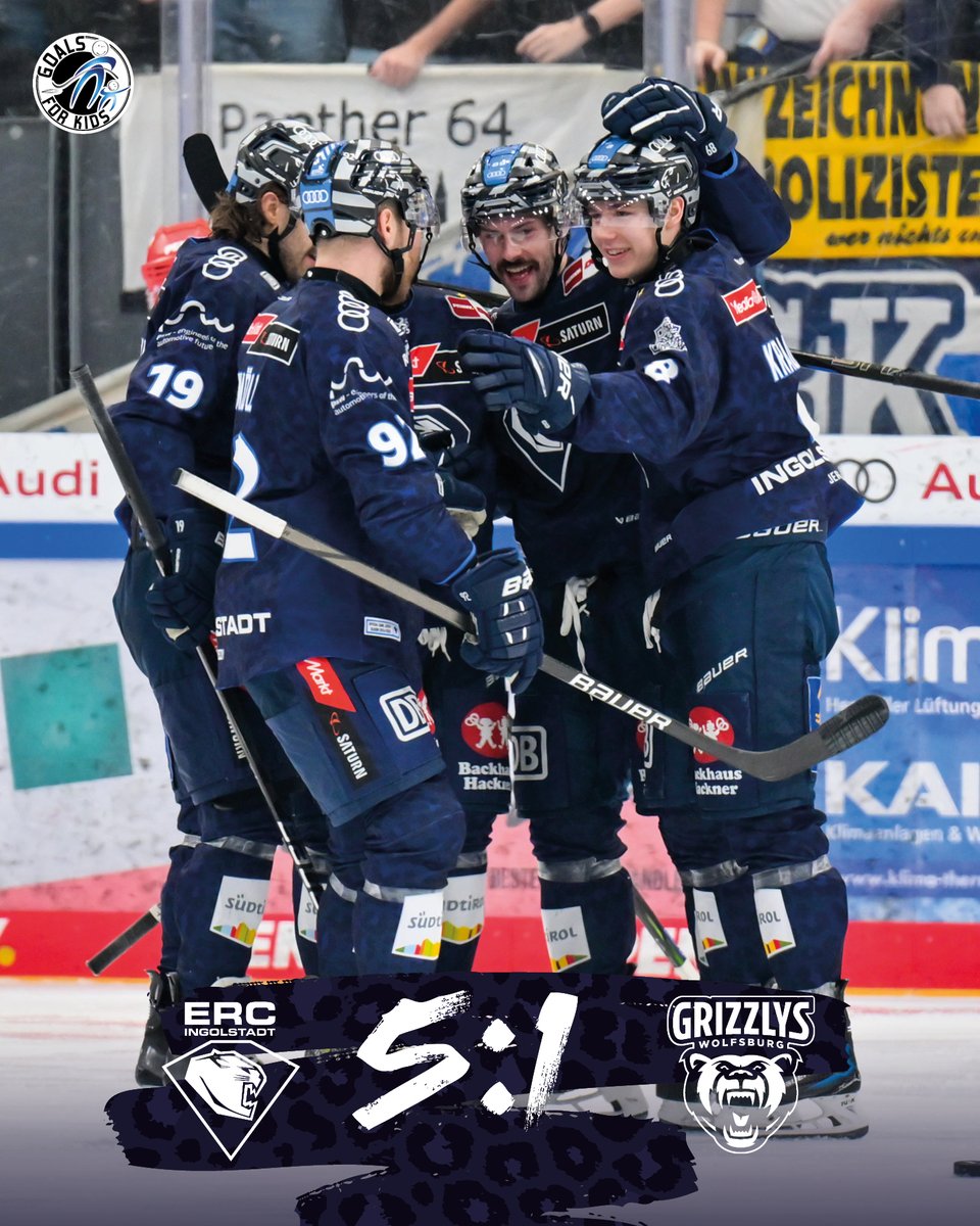 GANZ GANZ STARK! 🔥
Wir gewinnen gegen die Grizzlys Wolfsburg mit 5:1 (2:1, 2:0, 1:0), feiern ein 6-Punkte-Wochenende und bleiben auf dem zweiten Tabellenplatz! 😍