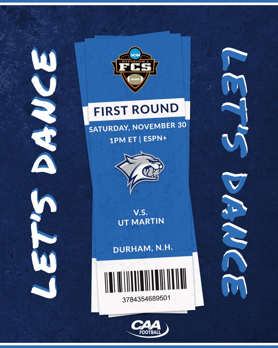 CAA Football (@caafootball) on Twitter photo Matchup set 
<a href="/UNH_Football/">New Hampshire Football</a> will host UT Martin
#CAAFB Matchup set 
<a href="/UNH_Football/">New Hampshire Football</a> will host UT Martin
#CAAFB