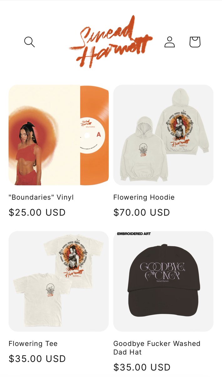 BOUNDARIES VINYLS x MERCH now available 🥰 sineadharnett.com ✨