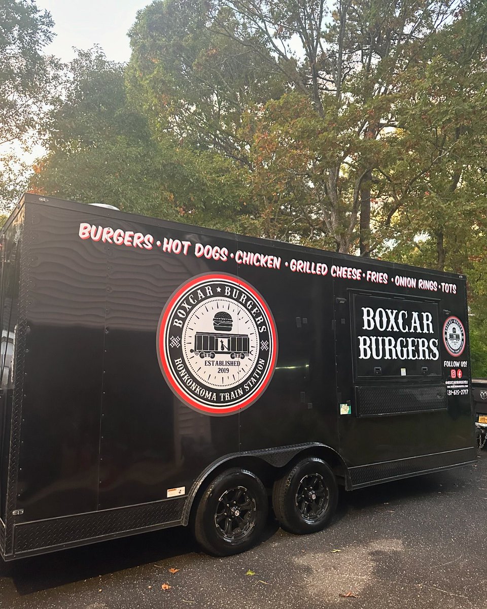 Book @boxcarburgersli Food Trailer for any occasion!
DM, email, or call them for more information on your next Boxcar Bash.