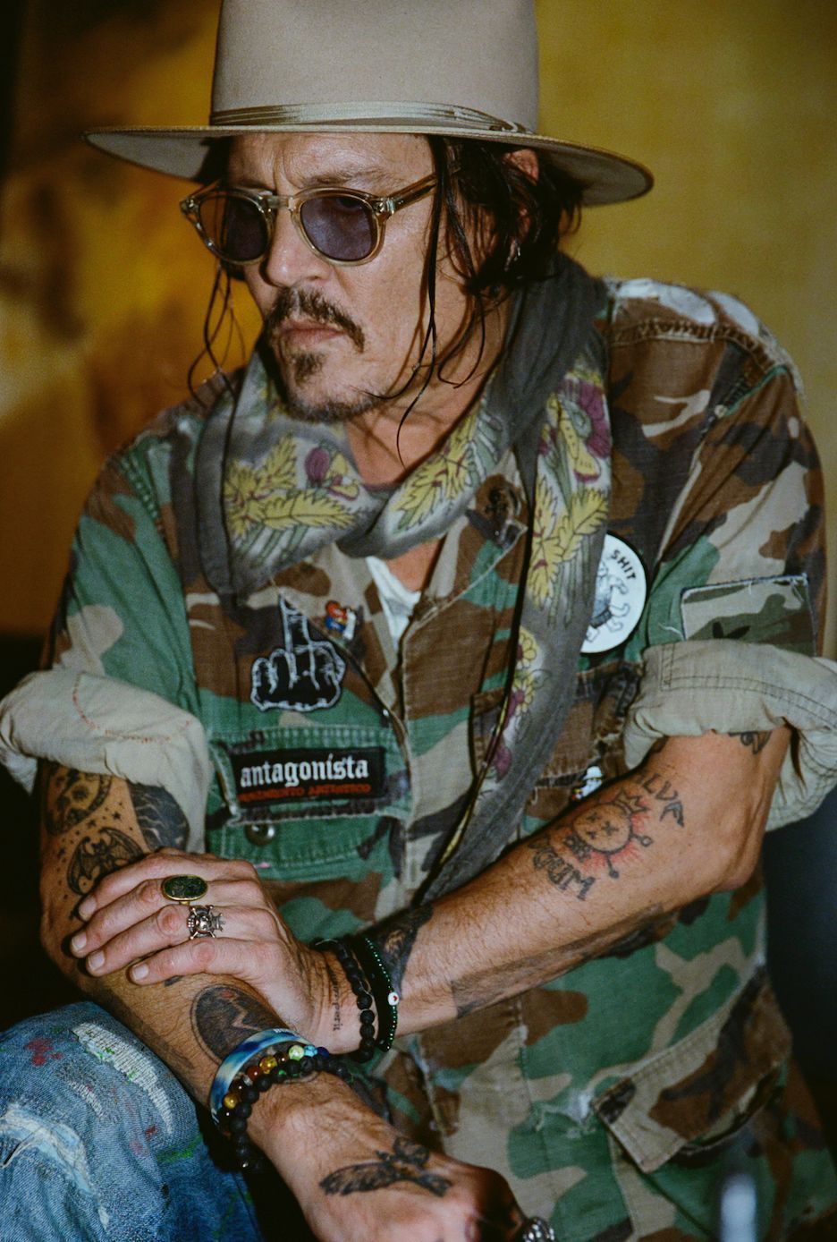 ジョニー・デップ　パネル ジョニー・デップ ポップアートフレーム （I think everybody's