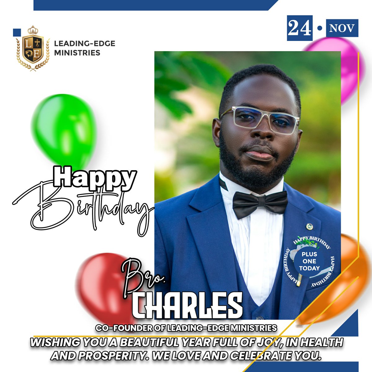 LeadingEdgeMini's tweet photo. Happy Birthday Our Co-founder Bro. Charles. God bless you

#LeadingEdgeMinistries #LEM #YT #birthday https://t.co/6T9QqGhx2T