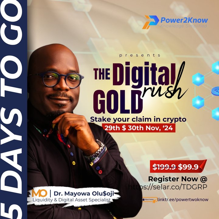 power2know_'s tweet photo. Ready to turn knowledge into wealth? The Digital Gold Rush is your chance to master the crypto game and secure your financial future!
Seats are filling fast!
Register now at https://t.co/MgIOu3vZGA
#digitalgoldrush #wealthbuilding #financialfreedom #power2know #coachmo https://t.co/QW5vwm7xpr