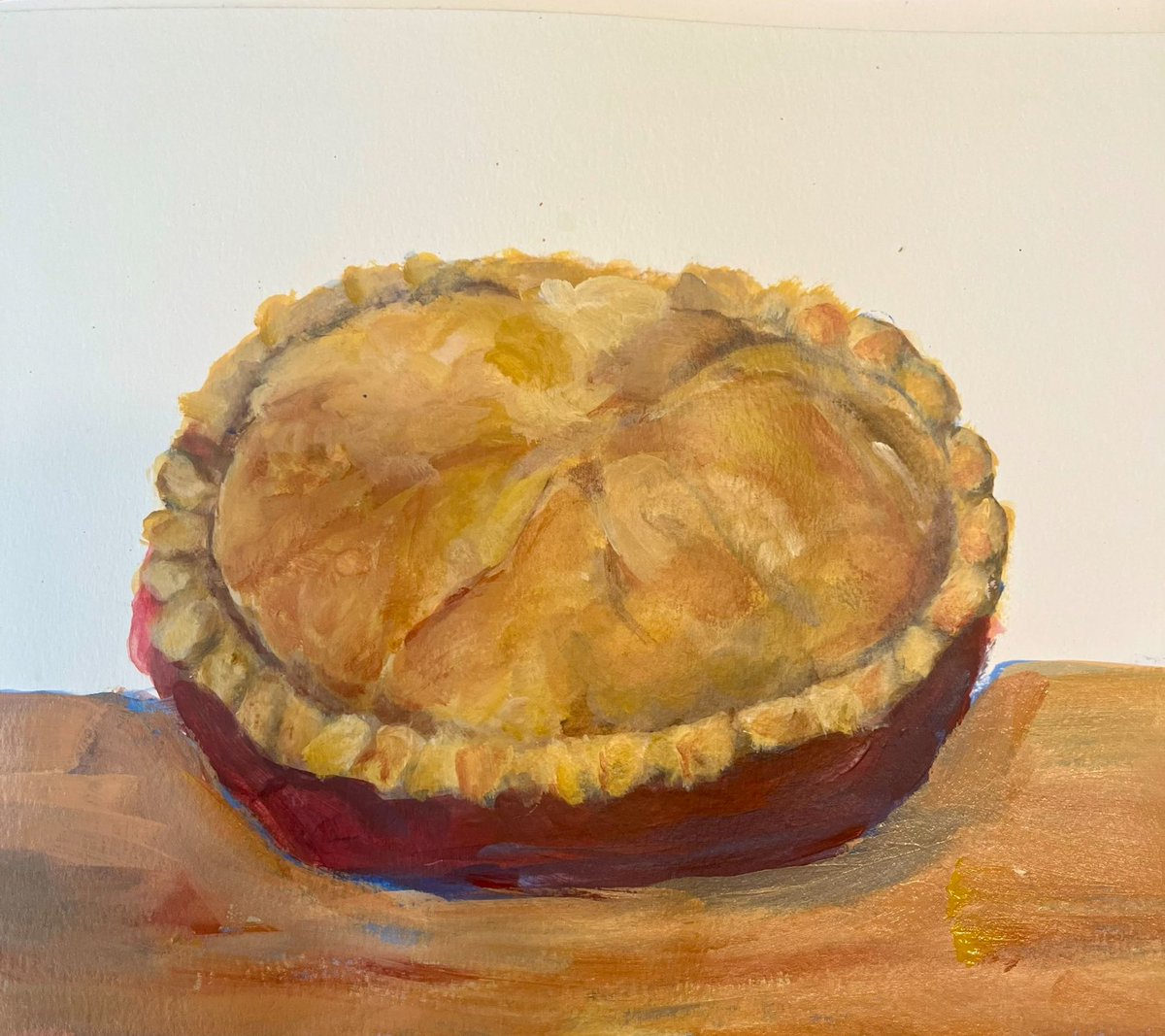 parlapianon's tweet photo. I am looking forward to the turkey, stuffing, and other sides, but I love a good pie. My favorites are pumpkin and apple. What are your favorites? #acrylicpainting #pie #Thanksgiving #goodsunday https://t.co/5nzhk8BTZn