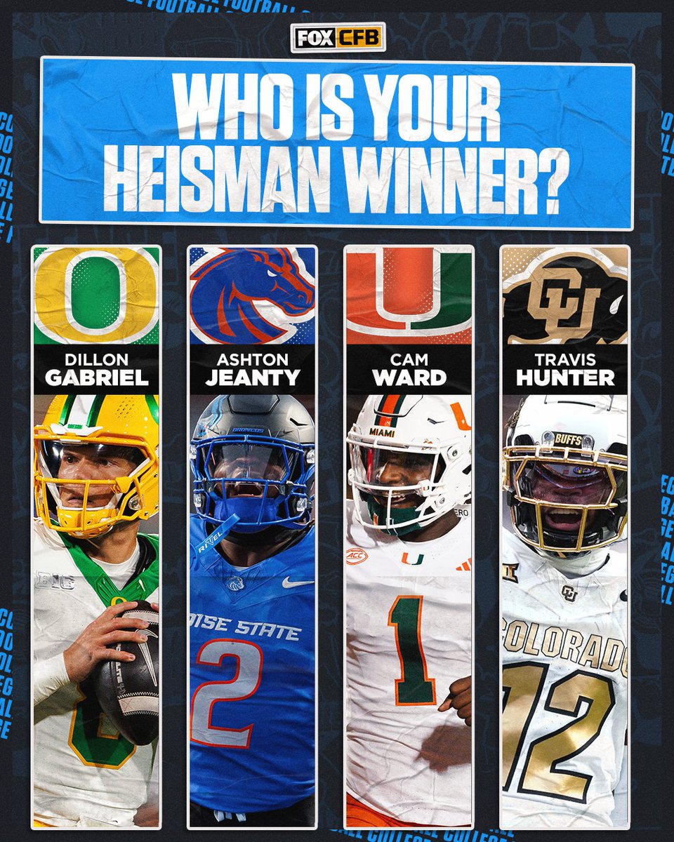 CFBONFOX's tweet image. Who is your Heisman winner? 🏆🔮