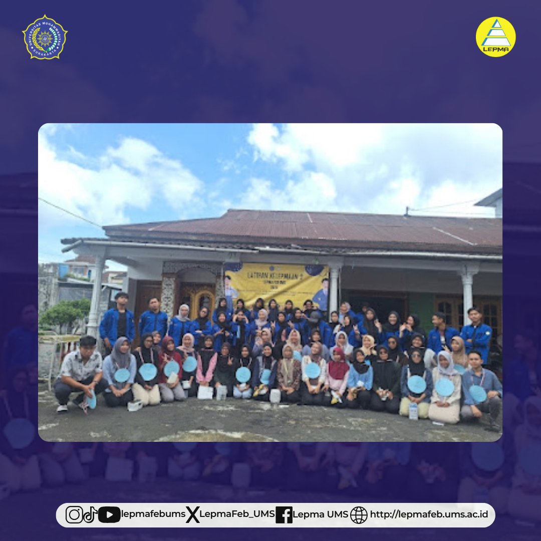 LepmaFEB_UMS's tweet photo. 🌟LATIHAN KELEPMAAN 2 LEPMA FEB UMS🌟
Pada tanggal 15-17 November 2024, telah terlaksana Latihan Kelepmaan 2 LEPMA FEB UMS dengan penuh semangat dengan tema "Bersama Mewujudkan Jiwa yang Solidaritas dan Loyalitas dengan Rasa Kekeluargaan untuk Mewujudkan Generasi yang Bersinergi. https://t.co/3AFz7LQrDN