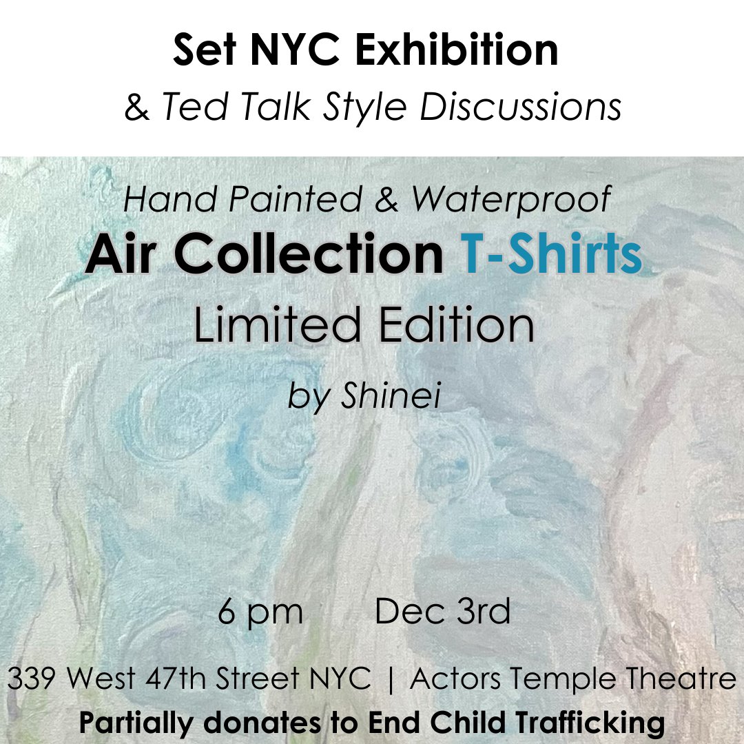 Will have hand painted T-Shirts (waterproof) on display and sale for The Set NYC's exhibition in NYC. See you Dec 3rd at 6 pm! @thesetnyc 
#ArtistsOfTwitter #artcollectors #ArtCommission #artcommissions #artcommunity #artcollector #artcollectors #investors #paintings