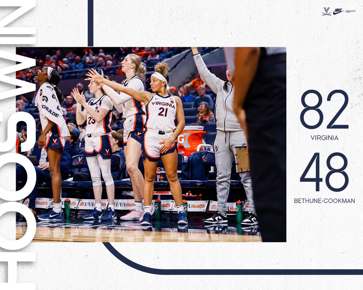 UVAWomensHoops's tweet photo. 👉HOOS WIN 👈
Great way to close out the week on our home court 💯 https://t.co/5hDqy7bN38