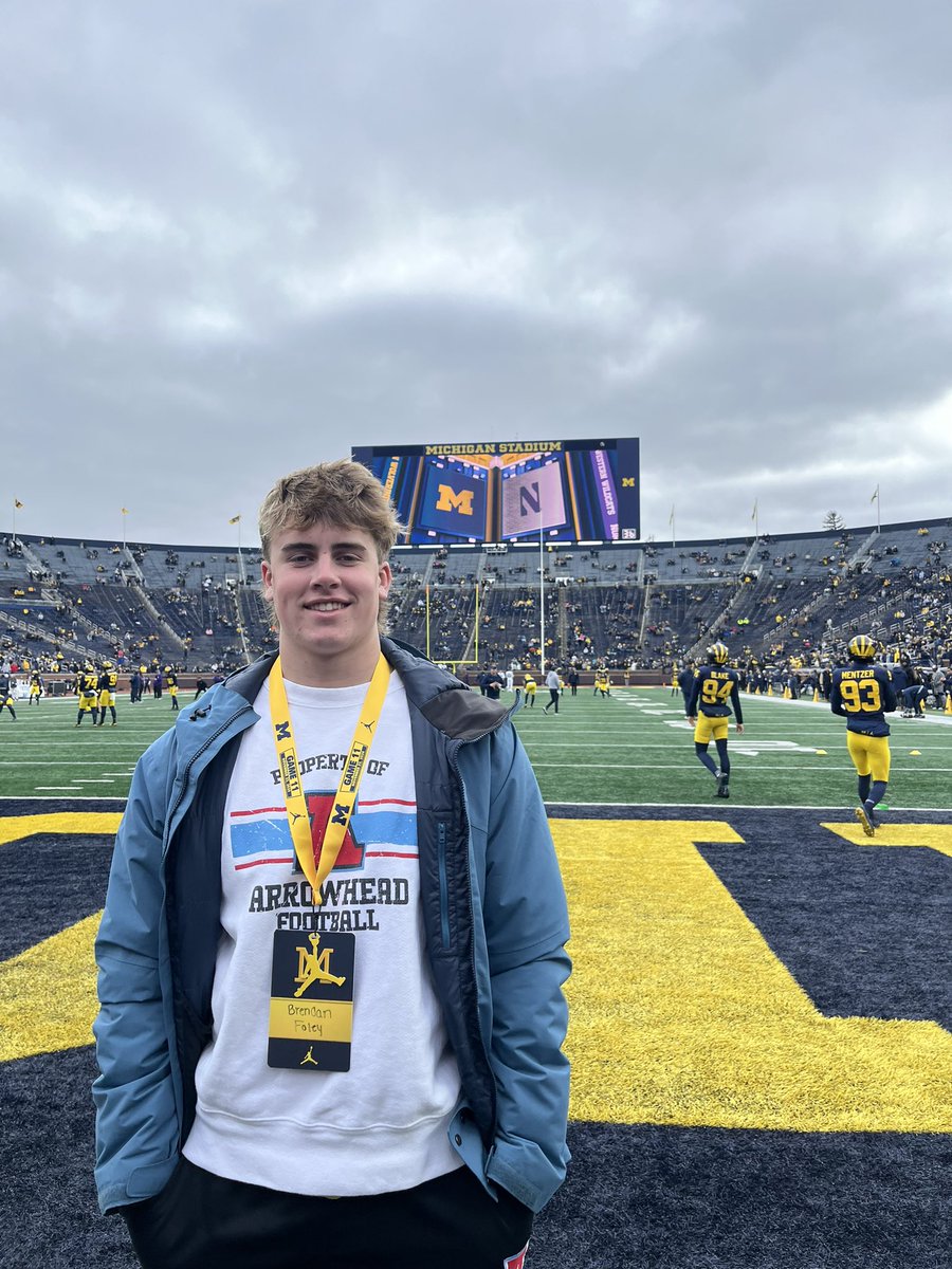 Brendan Foley (@brendanfoley07) on Twitter photo Had a great gameday visit yesterday <a href="/UMichFootball/">Michigan Football</a>!! Thank you <a href="/SamPopper_/">Sam Popper</a> and <a href="/itskaylij/">Kayli Johnson</a> for the invite! Had a great gameday visit yesterday <a href="/UMichFootball/">Michigan Football</a>!! Thank you <a href="/SamPopper_/">Sam Popper</a> and <a href="/itskaylij/">Kayli Johnson</a> for the invite!