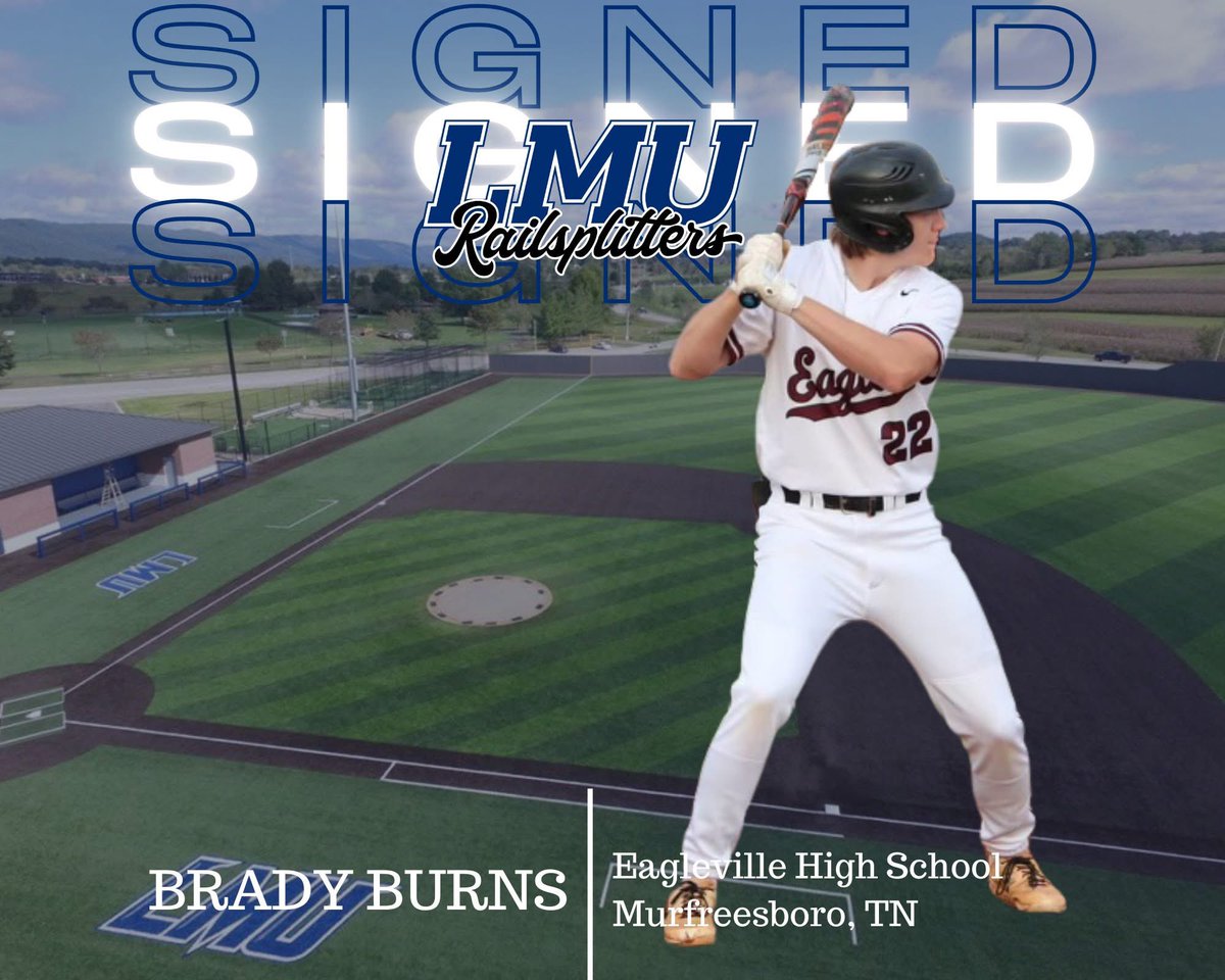 LMUbaseball's tweet photo. 🚨 LMU Baseball Signing Alert! 🚨
Please join us in congratulating @27Bradyburns on signing with the Railsplitters!🎩 🔥

#LMUBaseball https://t.co/z29U505V0B