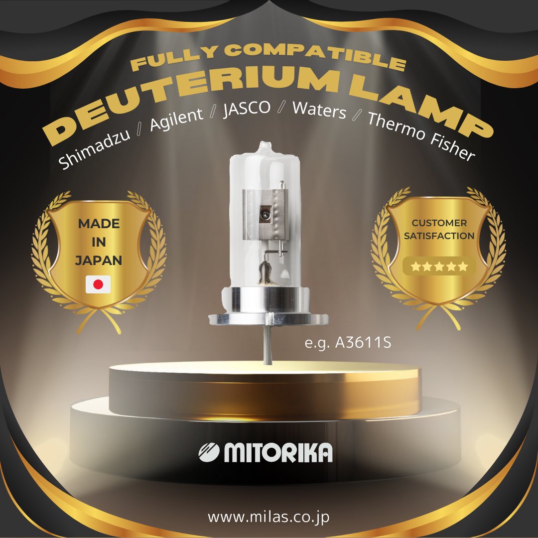 mitorika_'s tweet image. Mitorica&apos;s deuterium lamps are fully compatible with various manufacturers and are excellent products with high quality, long life, low price, and high brightness.  Please feel free to contact us using the inquiry content on our website. #spectrophotometer #hplc #hplcanalysis