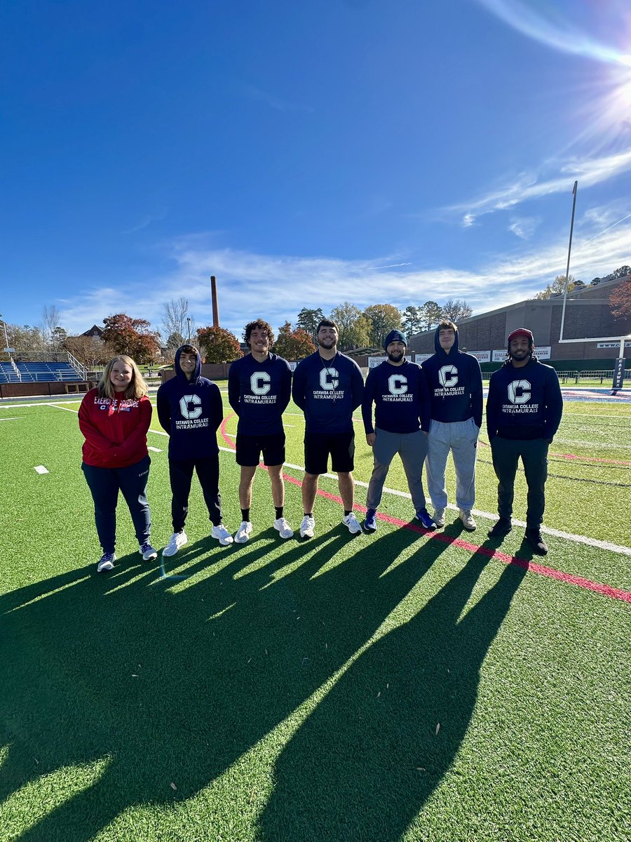 Thankful for students who are willing to ref intramural events. Can’t do the big ones without them. 💙🤍