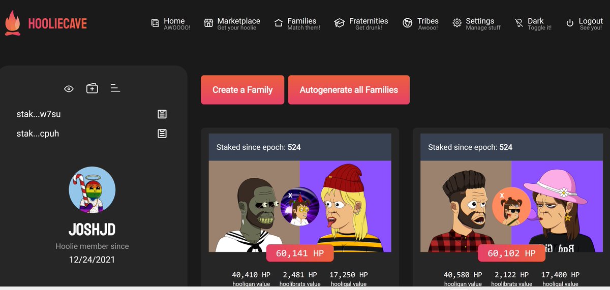 Josh D (@_legendary_7) on Twitter photo I recently opened up my HoolieCave dashboard for the Stone Age Hooligans.
The gamification of building families and maximizing my caves is actually really fun!
I'm excited to see what <a href="/hooligan_dev/">Javier M. | hoolabs.io</a> is building for <a href="/hoolabs_io/">Hoolabs.io</a>. I recently opened up my HoolieCave dashboard for the Stone Age Hooligans.
The gamification of building families and maximizing my caves is actually really fun!
I'm excited to see what <a href="/hooligan_dev/">Javier M. | hoolabs.io</a> is building for <a href="/hoolabs_io/">Hoolabs.io</a>.