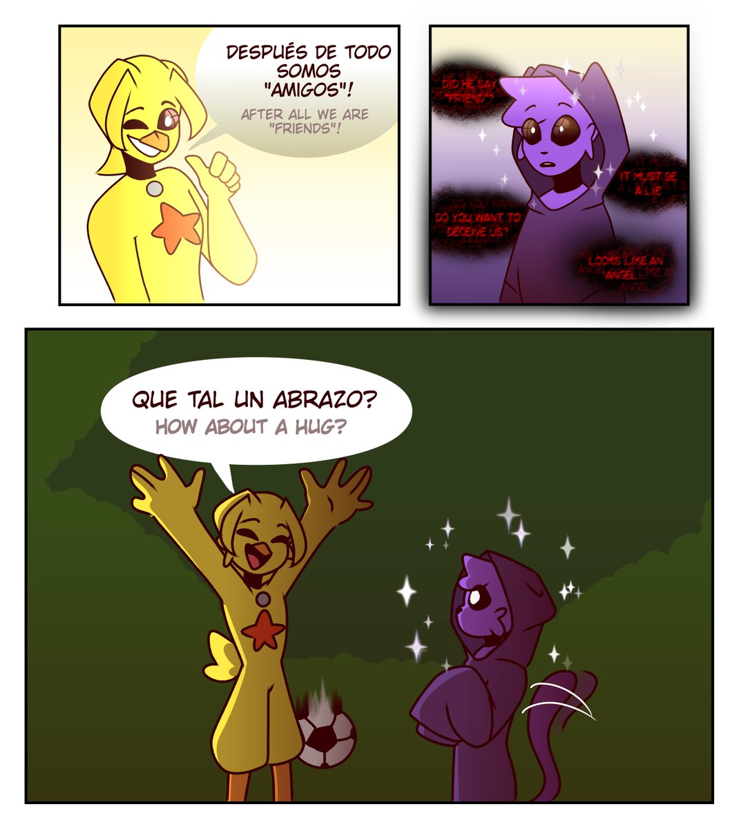 _KarmaBunny_'s tweet image. (4/4) Esta vez no me tarde tanto en subirlo, quiero mi premio 👿

Gracias por los 4.300 seguidores, los amoo 💖💖💖

#SmilingCritters #SmilingCrittersAU #KickinChicken #catnap