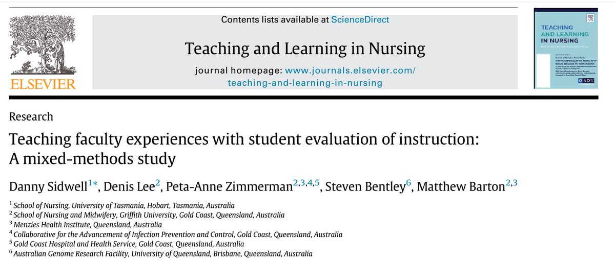 Griffith University Nursing & Midwifery (@griffithnursing) on Twitter photo 📢 Publication Alert 📢
Congratulations to Drs Peta-Anne Zimmerman (<a href="/IPCPau/">Peta-Anne Zimmerman</a>) & Matthew Barton (<a href="/DrBartox/">Matthew Barton</a>) on your recent publication in #Teaching and #Learning in #Nursing <a href="/ElsevierNurse/">Elsevier for Nursing Professionals</a> <a href="/sciencedirect/">Elsevier | ScienceDirect</a>
Have a read here ⬇️
sciencedirect.com/science/articl… 📢 Publication Alert 📢
Congratulations to Drs Peta-Anne Zimmerman (<a href="/IPCPau/">Peta-Anne Zimmerman</a>) & Matthew Barton (<a href="/DrBartox/">Matthew Barton</a>) on your recent publication in #Teaching and #Learning in #Nursing <a href="/ElsevierNurse/">Elsevier for Nursing Professionals</a> <a href="/sciencedirect/">Elsevier | ScienceDirect</a>
Have a read here ⬇️
sciencedirect.com/science/articl…