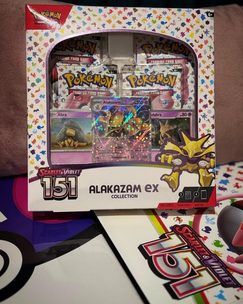 8BitofRetro1's tweet photo. And while I don’t usually pick up Pokémon cards on my trip to Doncaster, I couldn’t resist the (no longer in stock anywhere) Alakazam Ex collection to add to my 151 set. 

Pulled Mew Ex from one of the boosters too!

#pokemon #PokemonTCG #Mew https://t.co/QktWHCTA22