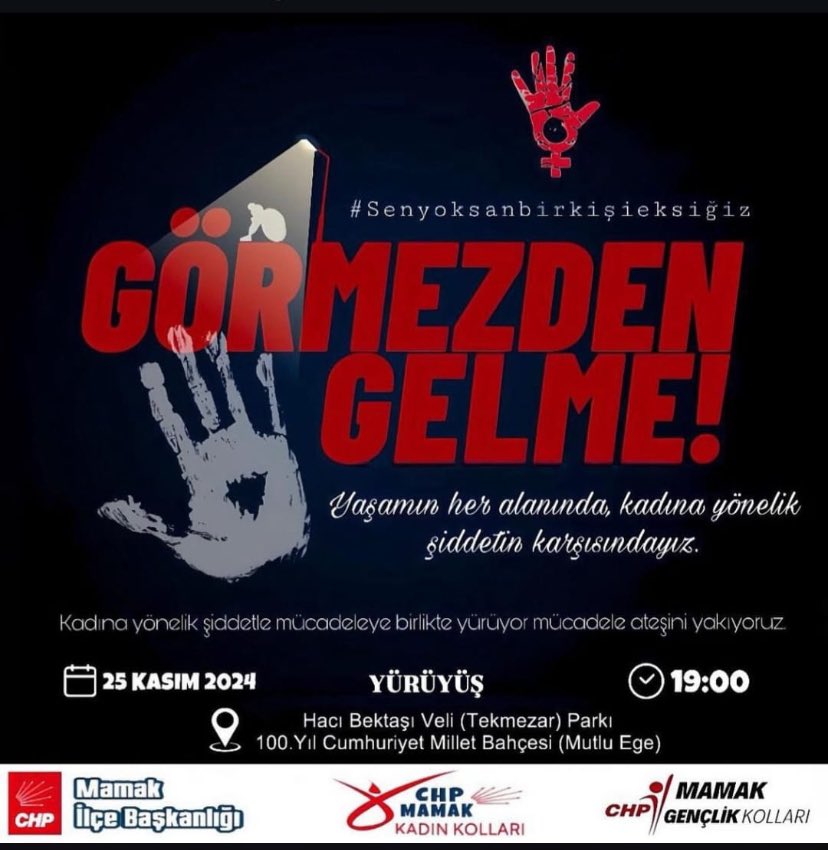 metinoktayyGS's tweet photo. GÖRMEZDEN GELME ❗️❗️

#SenYoksanBirKişiEksiğiz 

Sesini Sessizliğe Hapsetme

Kadına Şiddete DUR ✋ de..👇👇 https://t.co/CaqZbbydze
