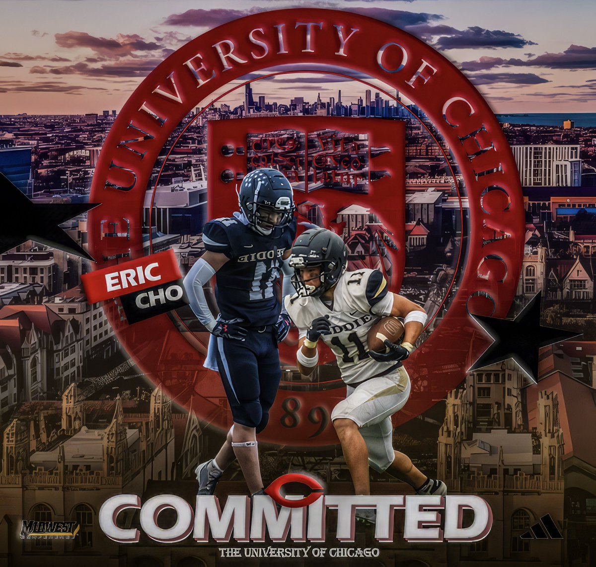 Eric Cho (@ericcho_11) on Twitter photo Excited to announce that I have received my likely letter and am committed to the University of Chicago! Thank you to all my coaches and teammates that have been there for me! <a href="/PeddieFalconsFB/">Peddie Football</a> <a href="/DCoachBrooks/">Brooks</a> <a href="/Coach_Fab/">Mark Fabish</a> <a href="/UChicagoFB/">UChicago Football</a> <a href="/CoachMeck71/">Darrell Meckley</a> Excited to announce that I have received my likely letter and am committed to the University of Chicago! Thank you to all my coaches and teammates that have been there for me! <a href="/PeddieFalconsFB/">Peddie Football</a> <a href="/DCoachBrooks/">Brooks</a> <a href="/Coach_Fab/">Mark Fabish</a> <a href="/UChicagoFB/">UChicago Football</a> <a href="/CoachMeck71/">Darrell Meckley</a>