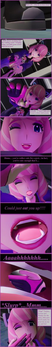 tinyboi97's tweet photo. First Twitter post with Klara (Best SwSh girl fight me) eating YOU! 
#Sizetwitter #giantess #vore https://t.co/fw1SOBLh8o