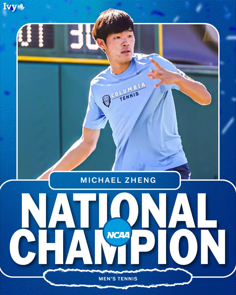 Ivy League (@ivyleague) on Twitter photo NATIONAL CHAMPION.
<a href="/CULionsMTEN/">Columbia Men’s Tennis</a>’s Michael Zheng defeats Michigan State’s Ozan Baris to claim the 2024 <a href="/NCAATennis/">NCAA Tennis</a> singles national title! 🌿🎾 NATIONAL CHAMPION.
<a href="/CULionsMTEN/">Columbia Men’s Tennis</a>’s Michael Zheng defeats Michigan State’s Ozan Baris to claim the 2024 <a href="/NCAATennis/">NCAA Tennis</a> singles national title! 🌿🎾