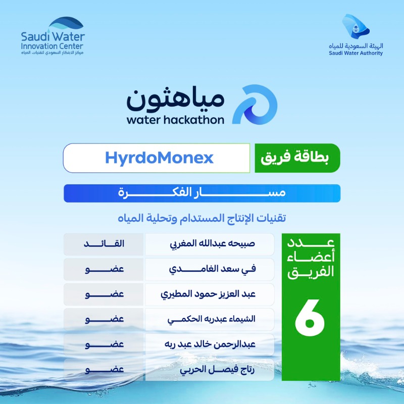 MiyahThon's tweet photo. بأفكار وابتكارات تثري الحدث 

الإقبال مستمر، والتفاعل يتزايد،
فرق اضافية في #مياهثون تستعد لخوض غمار المنافسة في مسارات متنوعة.