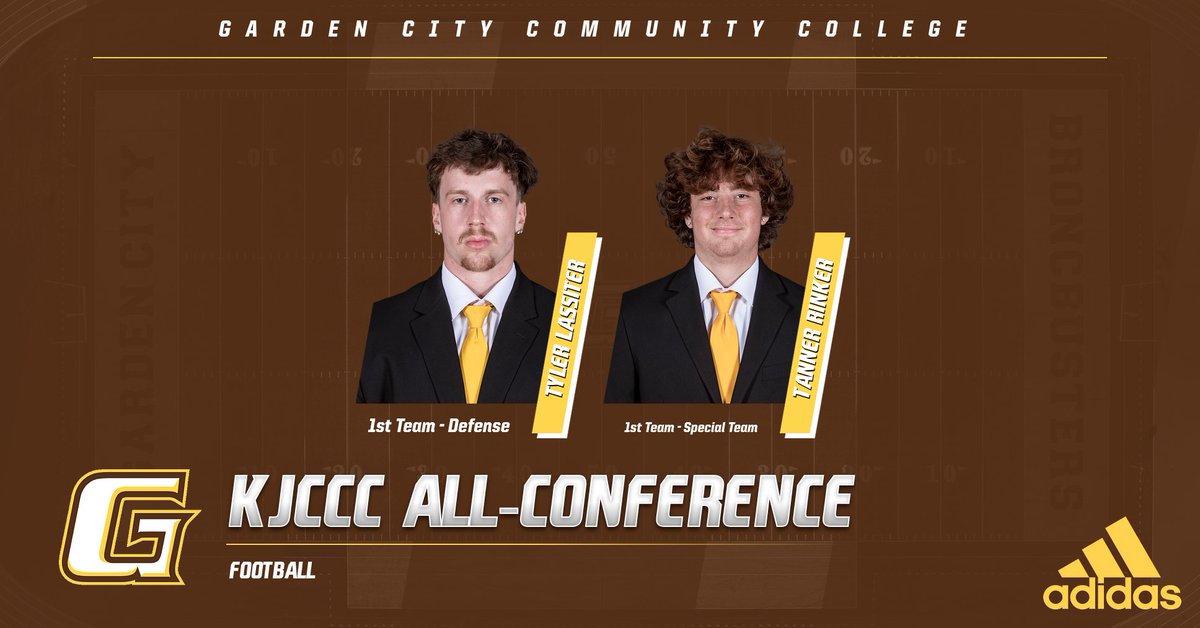 Broncbuster Athletics (@sportsbuster) on Twitter photo Congratulations to Tyler Lassiter and Tanner Rinker for earning KJCCC All-Conference.
Link: kjccc.org/sports/fball/2…
<a href="/GCCC_FOOTBALL/">Broncbuster Football</a> Congratulations to Tyler Lassiter and Tanner Rinker for earning KJCCC All-Conference.
Link: kjccc.org/sports/fball/2…
<a href="/GCCC_FOOTBALL/">Broncbuster Football</a>